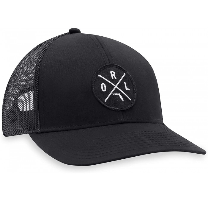 Baseball Caps ORL Hat - Orlando Trucker Hat Baseball Cap Snapback Golf Hat (Black) - CJ18W7M5MG3 $21.62