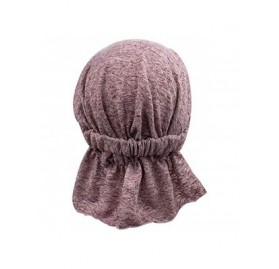 Skullies & Beanies Ruffle Chemo Turban Hair Loss Cap Cancer Slouchy Beanie Muslim Abbey Headband - Red - CO18M9AKR2L $11.85
