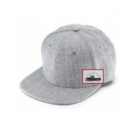 Baseball Caps Premium Heather Wool Blend Flat Bill Adjustable Snapback Hats Baseball Caps - Heather Gray - CG125LESW0V $17.90