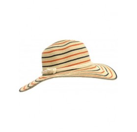 Sun Hats Classic Straw Floppy Beach Hat w Nautical Rope Hat Band- UPF 50+ Protection Sun Hat - Natural Navy Red - CP17Z3XZDAX...