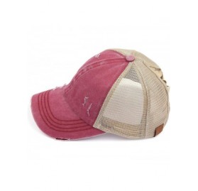 Baseball Caps Exclusives Hatsandscarf Distressed Adjustable - A Elastic Band-berry - CC18OXYHM5I $12.78