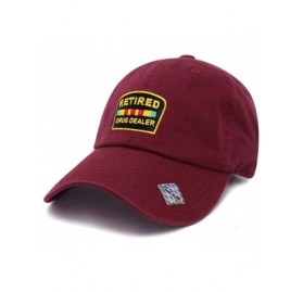 Baseball Caps Retired Drug Dealer Hat Dad Hat Cotton Baseball Cap Polo Style Low Profile PC101 - Pc101 Burgundy - CH185OXR4NY...