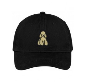 Baseball Caps Poodle Embroidered Low Profile Soft Cotton Brushed Cap - Black - CR12NZCF19L $19.25