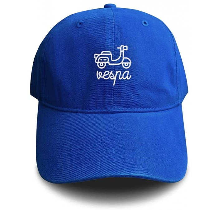 Baseball Caps Vespa Baseball Cap Embroidered Dad Hats Unisex Size Adjustable Strap Back Soft Cotton - Blue - CO18XO6Z2TZ $41.53