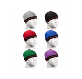 Skullies & Beanies Silky Wave Caps Elastic Band for 360 540 and 720 Waves for Men Silk Material- 6 Pieces (Color 1) - CI18SZS...