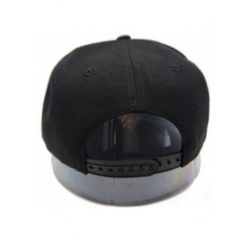 Baseball Caps 3D Embossed/Embroidery Letters Baseball Cap - Flat Visor Adjustable Snapback Hats Blank Caps - Black-02 - C318W...