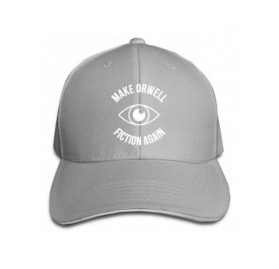 Baseball Caps Make Orwell Fiction Again Trucker Hat Baseball Cap Adjustable Sandwich Hat - Gray40 - CW18YKM3HML $16.59