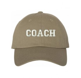 Baseball Caps Coach Dad Hat - Khaki - CG18RDEOZGC $21.29