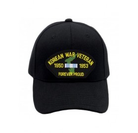 Baseball Caps Korean War Veteran - Forever Proud Hat/Ballcap Adjustable One Size Fits Most - Black - C318OQXEHWC $22.30