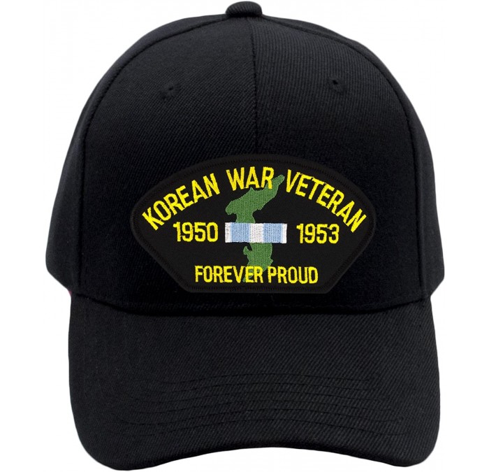 Baseball Caps Korean War Veteran - Forever Proud Hat/Ballcap Adjustable One Size Fits Most - Black - C318OQXEHWC $44.60