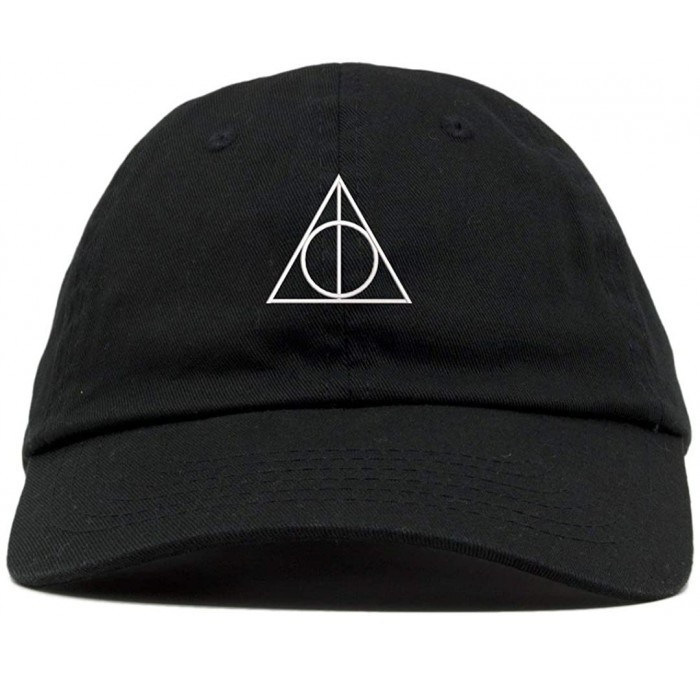 Baseball Caps Deathly Hallows Magic Logo Embroidered Soft Cotton Low Profile Cap - Vc300_black - CW18O92OX7T $11.83