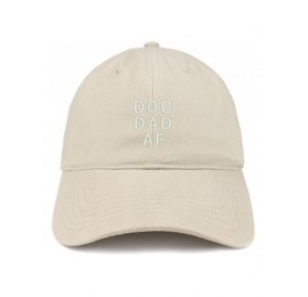 Baseball Caps Dog Dad AF Embroidered Soft Cotton Dad Hat - Stone - CP18G2IZUDE $14.94