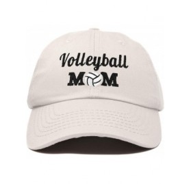 Baseball Caps Volleyball Mom Premium Cotton Cap Womens Hats for Mom - Beige - CP18IWK06LX $11.37
