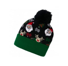 Skullies & Beanies Slouchy Christmas Sweater Holiday - Green-reindeer - CD18YKXMDYY $7.97