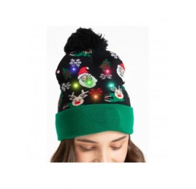 Skullies & Beanies Slouchy Christmas Sweater Holiday - Green-reindeer - CD18YKXMDYY $7.97