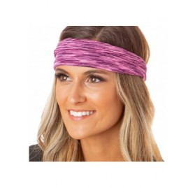 Headbands Xflex Space Dye Adjustable & Stretchy Wide Headbands for Women - Heavyweight Space Dye Pink - CP17XWK2AQR $13.66