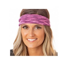 Headbands Xflex Space Dye Adjustable & Stretchy Wide Headbands for Women - Heavyweight Space Dye Pink - CP17XWK2AQR $13.66