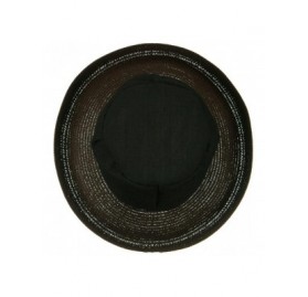 Sun Hats Woman's Cotton Crown Kettle Brim Straw Hat - Black - Black - CI118NTQNW1 $85.45
