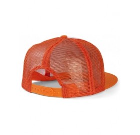 Sun Hats Cali Script Trucker Hat - White/Orange - CE11N38T0IL $9.89