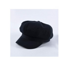 Newsboy Caps Womens Newsboy Hat Beret Cap Visor Hats for Ladies Wool Newsboy Beret Cap - Black-2001 - CD1947CNO8X $12.64