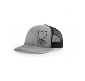Baseball Caps Wear Your Roots Snapback Trucker Hat - Ohio Heather/Black Mesh - CJ18Q20X7IG $31.91