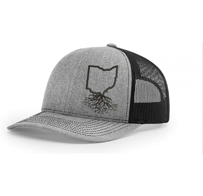 Baseball Caps Wear Your Roots Snapback Trucker Hat - Ohio Heather/Black Mesh - CJ18Q20X7IG $56.79