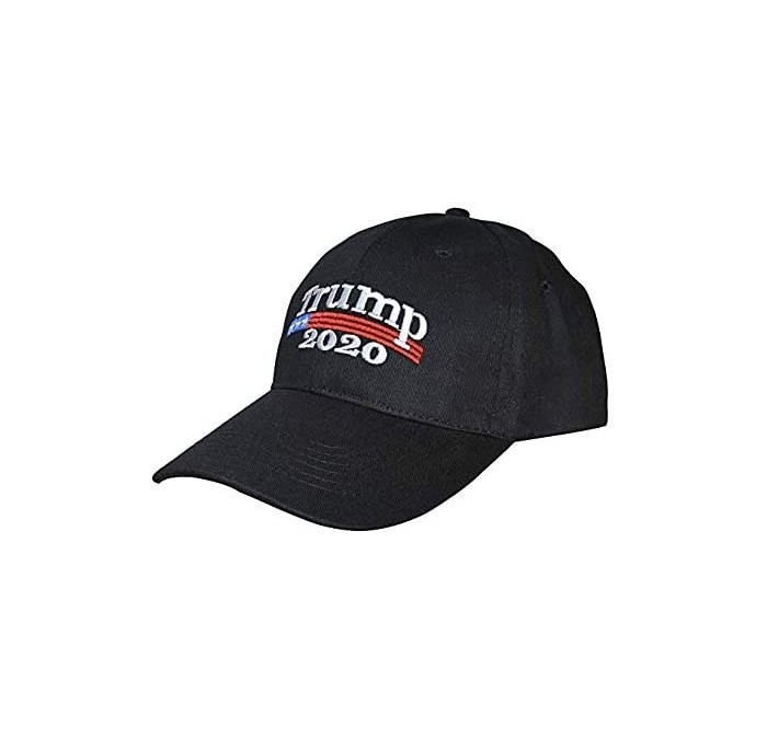 Baseball Caps Cotton Baseball Cap Make America Great Again Trump Hat Adjustable - Trump 2020 Black - CH18L3Y64CD $12.37