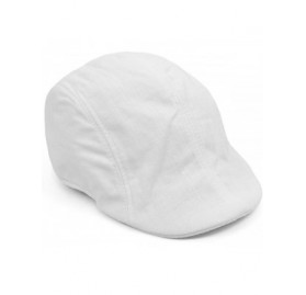 Newsboy Caps Unisex Classic Solid Color Ivy Hat - White - CN17YTNGXDN $9.87