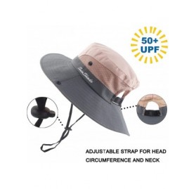 Sun Hats Women's Summer Mesh Wide Brim Sun UV Protection Hat with Ponytail Hole - Pink - C618TG75GR5 $18.16