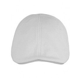 Newsboy Caps Mens 6pannel Duck Bill Curved Ivy Drivers Hat One Size(Elastic Band Closure) - White - CK196U762R8 $31.25