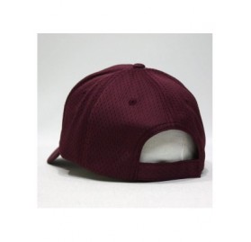 Baseball Caps Plain Pro Cool Mesh Low Profile Adjustable Baseball Cap - Maroon - CU12CDMCUHP $12.08