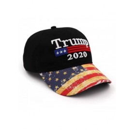 Baseball Caps Donald Trump Hat Camouflage Cap Keep America Great MAGA Hat President 2020 American Flag USA - Black2 - CM196WA...