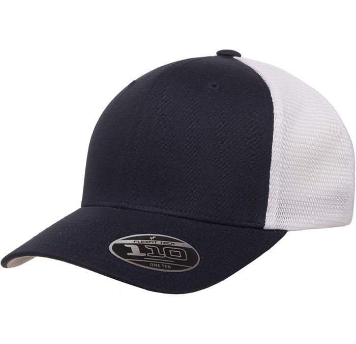 Baseball Caps Flexfit Men's 110 Mesh Cap - Navy/White - CI18T9Q2SEN $18.37