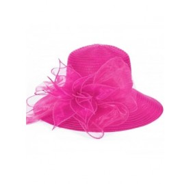 Sun Hats Kentucky Derby Dress Church Cloche Hat Sweet Cute Floral Bucket Hat - Leaf-rose - C1189Z0TOOC $28.37