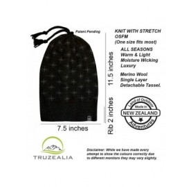 Skullies & Beanies Unisex Outdoor Merino Slouchy Beanie Hat Cap One Size New Zealand Luxury Accessory - Charcoal & Grey - CG1...