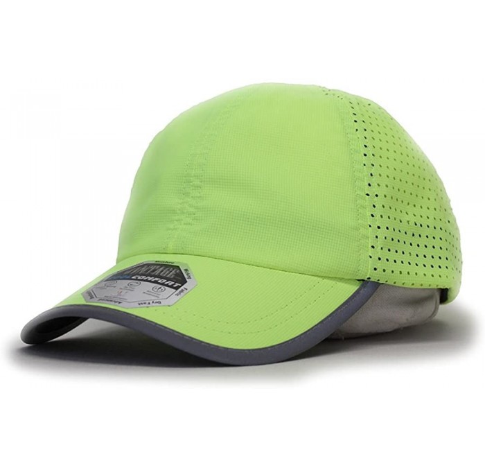 Baseball Caps Plain Pro Cool Mesh Low Profile Adjustable Baseball Cap - Reflective Neon Yellow - CP18ERDIKSU $25.81