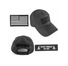 Baseball Caps Tactical Hat for Men with 2 Pieces Military Patches- Operator Hat with USA Flag - Black Cap - CM18CILOE0G $9.15