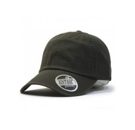 Baseball Caps Classic Solid Cotton Adjustable Dad Hat Baseball Cap - Dark Olive Green - CR12O3KJ5OD $9.26