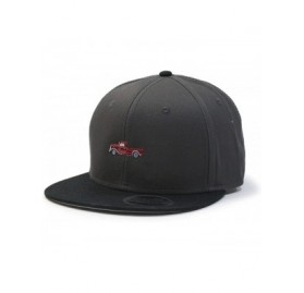 Baseball Caps Premium Plain Cotton Twill Adjustable Flat Bill Snapback Hats Baseball Caps - Rt Black/Charcoal Gray - CY12MSJ2...