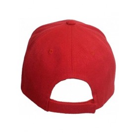 Baseball Caps Adult Embroidered MAGA Donald Trump Adjustable Ballcap - Red/Black - CM1956RDENT $14.82