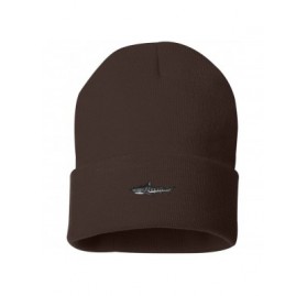 Skullies & Beanies Tiger Shark Custom Personalized Embroidery Embroidered Beanie - Brown - C412NFEC6W1 $15.76