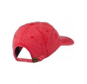Baseball Caps Director Embroidered Washed Cotton Cap - Red - CY11LBM8S43 $22.48