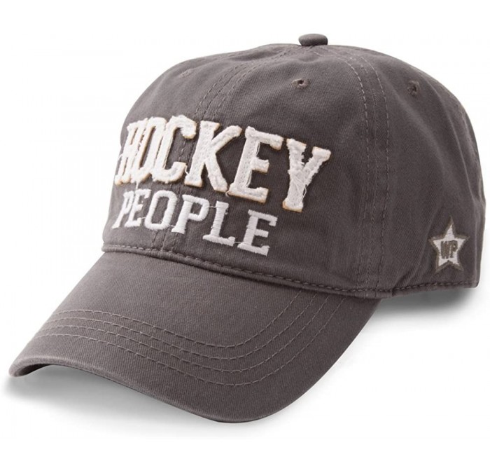 Baseball Caps Hockey- Grey- one Size - C912OBR0T2U $15.17