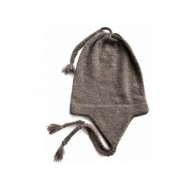 Skullies & Beanies 100% Alpaca Wool Knit Beanie Cap with Ear Flaps- Chullo Hat Women Men- One Size - Rose Grey - C718903X5L7 ...