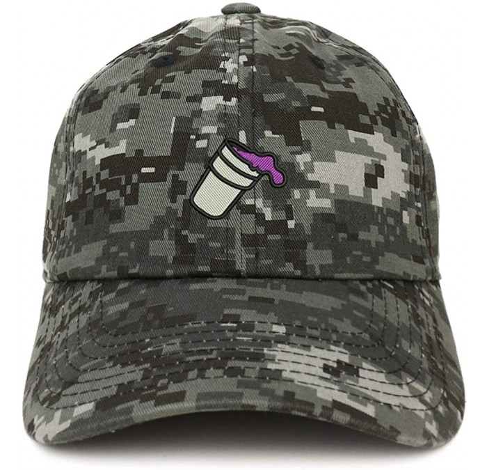 Baseball Caps Double Cup Morning Coffee Embroidered Soft Crown 100% Brushed Cotton Cap - Digital Night Camo - CZ18SQD4TYR $13.16