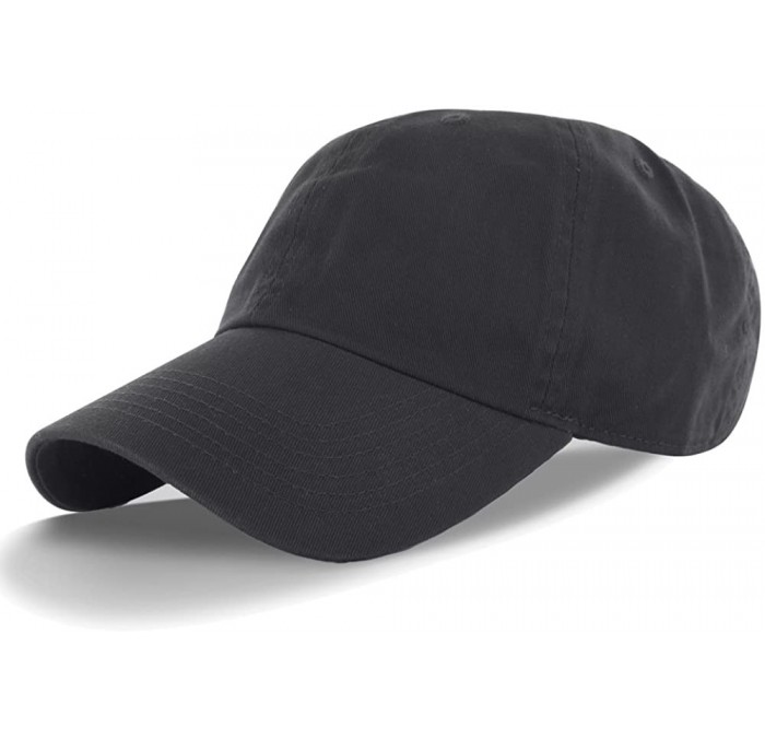 Baseball Caps Plain 100% Cotton Adjustable Baseball Cap - Charcoal - C311SEDEWOR $9.42