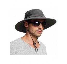 Sun Hats Sun Hat for Men/Women- Sun Protection Wide Brim Bucket Hat Waterproof Breathable Packable Boonie Hat for Fishing - C...