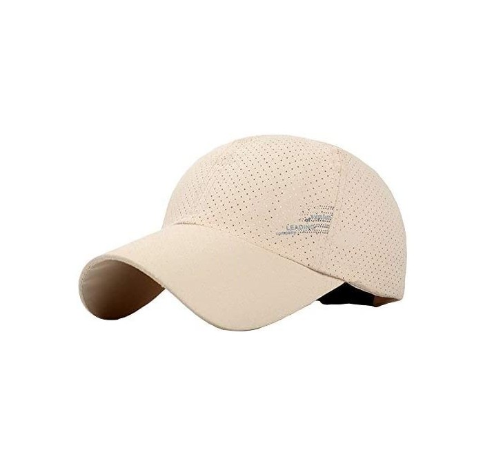 Baseball Caps Womens Mens Breathable Running Golf Tennis Travel Baesball Quick-Dry Sun Cap Hat - Khaki - C1182TGQ02S $17.41