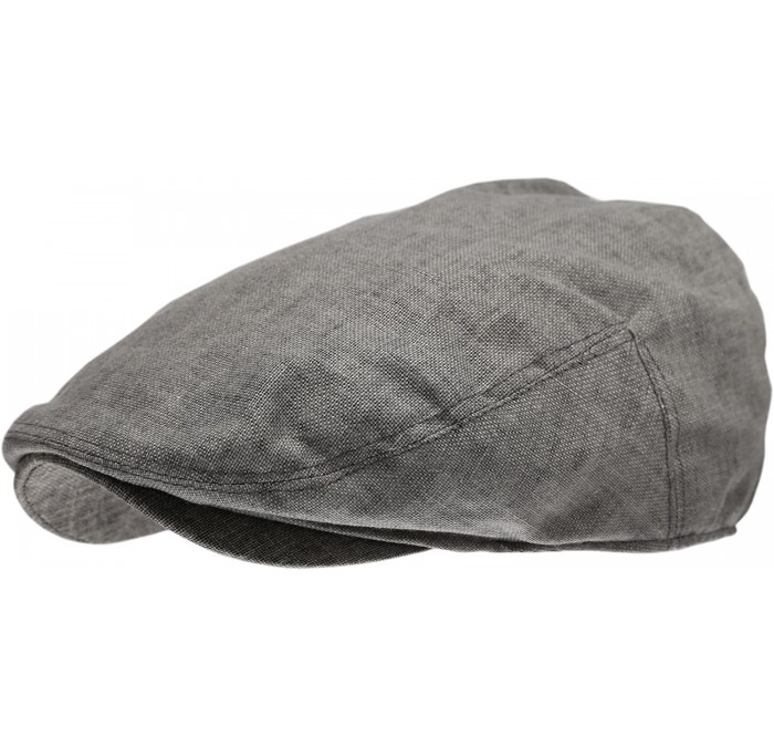 Newsboy Caps Men's Linen Flat Ivy Gatsby Summer Newsboy Hats - Grey - C212EGLRN4L $20.98