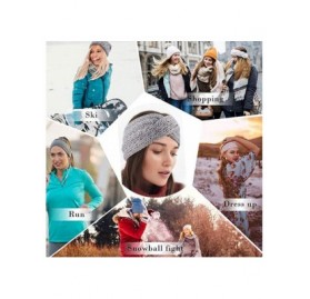 Cold Weather Headbands Womens Winter Warm Beanie Headband Soft Stretch Skiing Cable Knit Cap Ear Warmer Headbands - 04-white ...